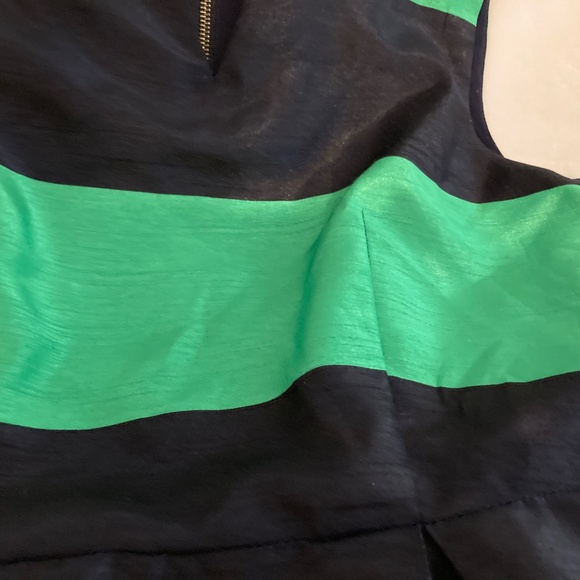 Charming Charlies - Striped Navy / Green sleeveless dress - size M (6) - Picture 5 of 7